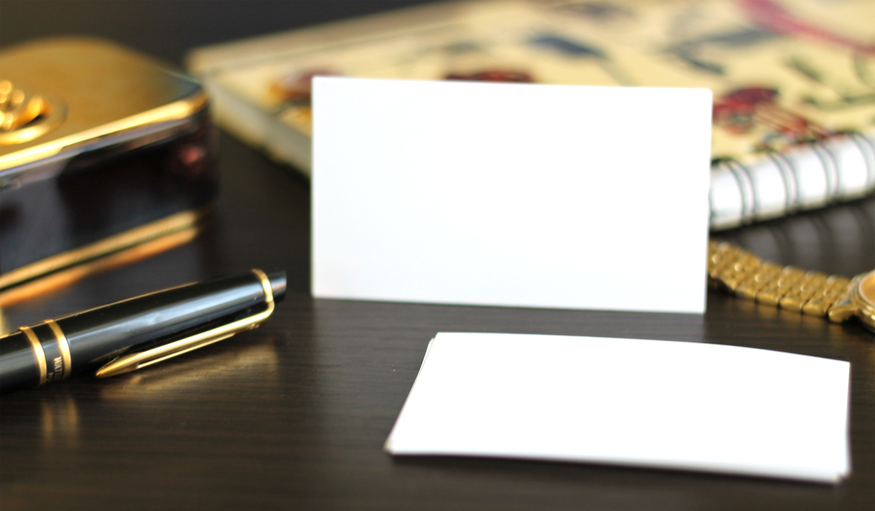Business Cards on a Desk